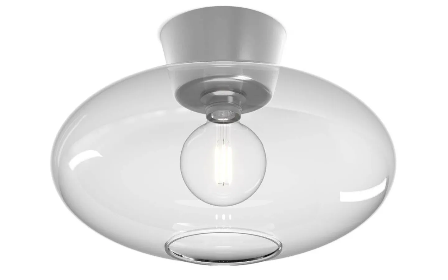 Badrum|Hall & Trappa < Belid Bullo XL Plafond 38cm Aluminium/Klar