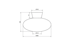 Badrum|Hall & Trappa < Belid Bullo XL Plafond 38cm Mässing/Opal