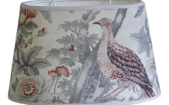 Ovala Lampskärmar-Hallbergs Burdett Oval Lampskärm 30cm Grå Laura Ashley