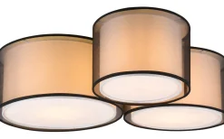 Plafonder < Trio Lighting Burton Plafond 3-delad E27 mattsvart