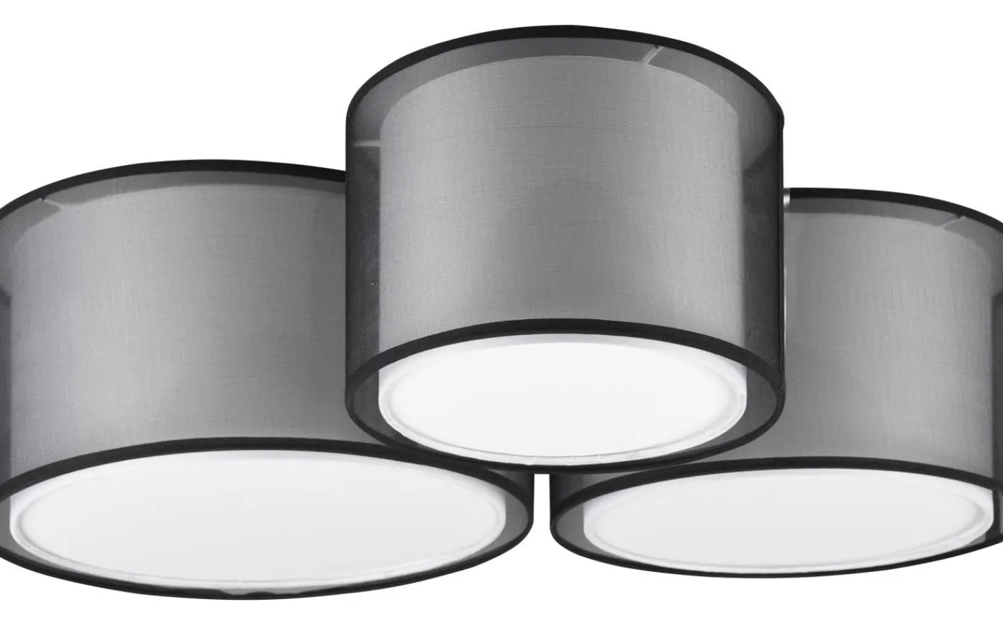 Plafonder < Trio Lighting Burton Plafond 3-delad E27 mattsvart