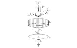 Plafonder < Markslojd Byske Plafond 40cm 3L Svart/Frostad