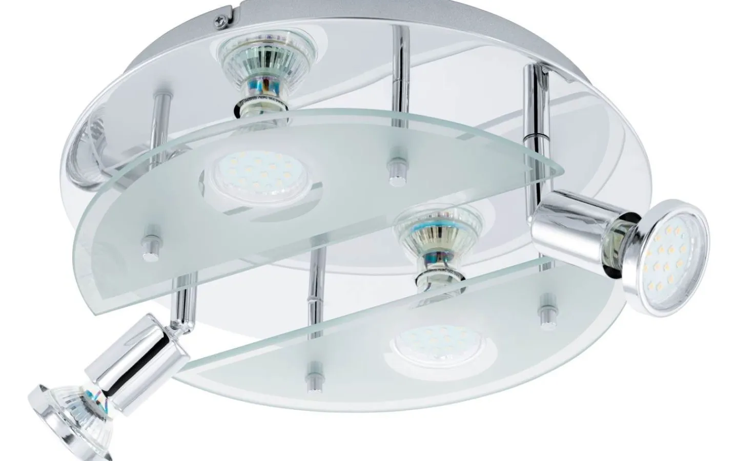 Plafonder < Eglo Cabo Plafond 29cm LED Krom