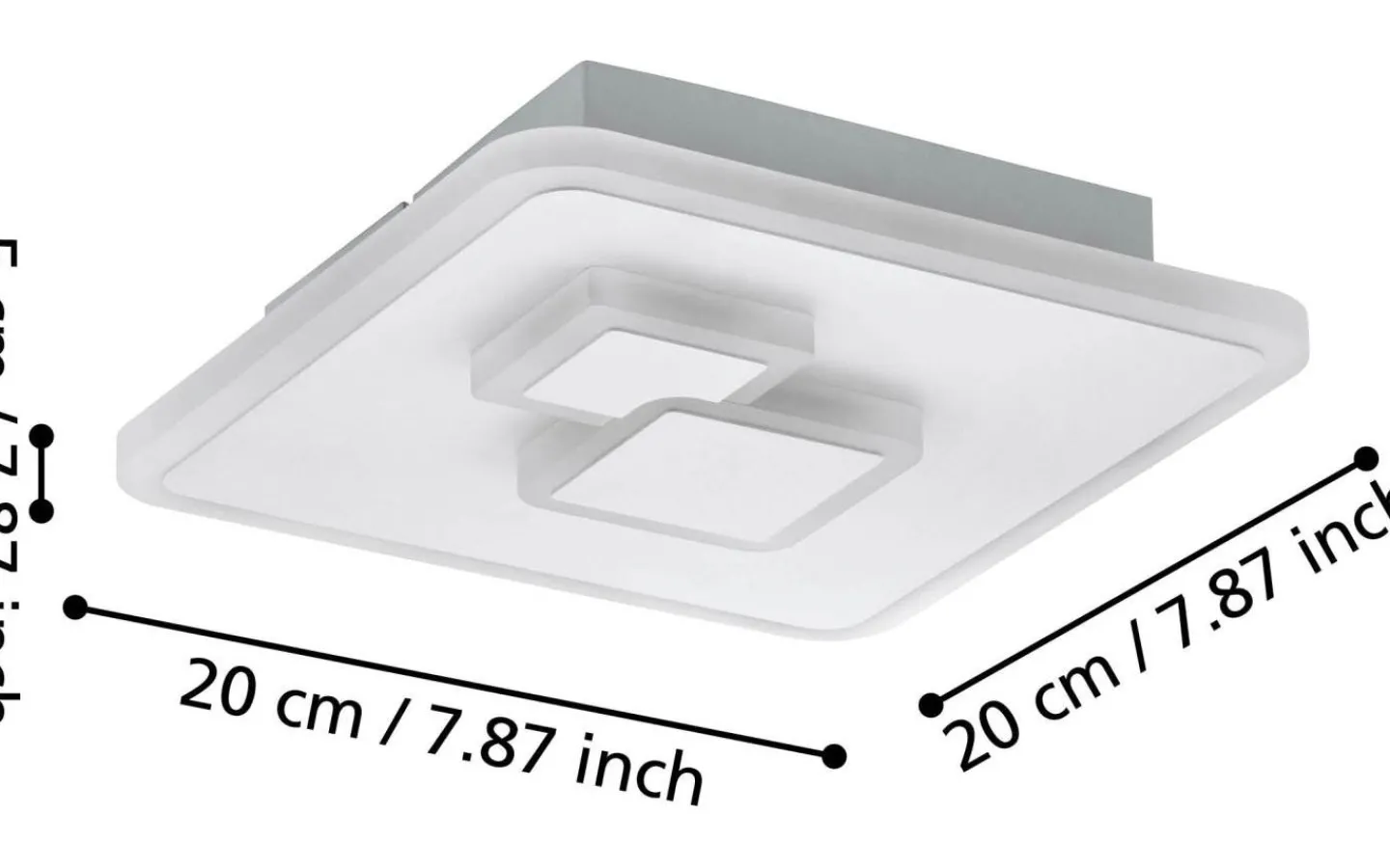 Plafonder < Eglo Cadegal Round Plafond 20cm LED 4000K 8W Vit
