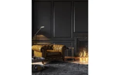 Golvläslampor-Aneta Cadiz Golvlampa 130cm LED 9W 3000K Svart/Matt Mässing