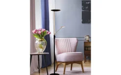 Uplight|Golvläslampor-Aneta Cadiz Golvlampa 186cm LED 28W+5W 3000K Svart/Mässing