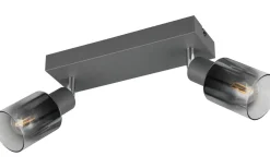 Takspot Med 2 Lampor-Reality Cadiz Spotlight 2-delad E14 antracit/förkromad