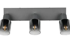 Avlånga Takspotlights|Takspot Med 3 Lampor < Reality Cadiz Spotlight 3-delad E14 antracit/förkromad