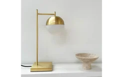 Skrivbordslampor|Bordslampor-Dyberg Larsen Caen Bordslampa 45cm Opal/Mässing