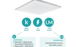 Plafonder-Eglo Calemar Plafond 44cm LED 4000K 19W Vit
