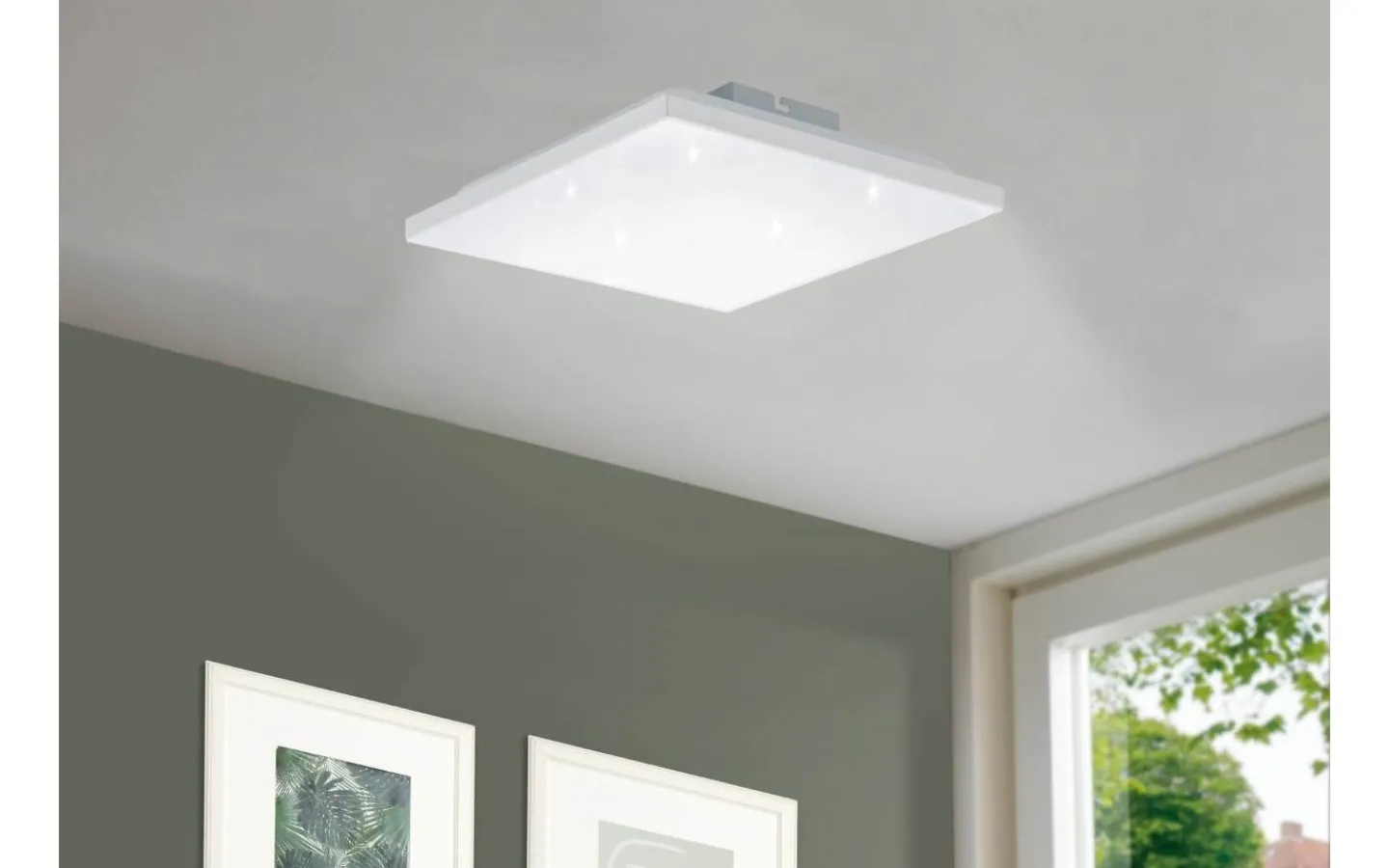 Plafonder < Eglo Calemar-S Plafond 29cm LED 4000K 8,5W Vit