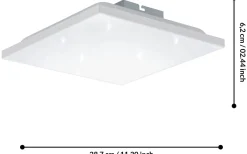 Plafonder < Eglo Calemar-S Plafond 29cm LED 4000K 8,5W Vit