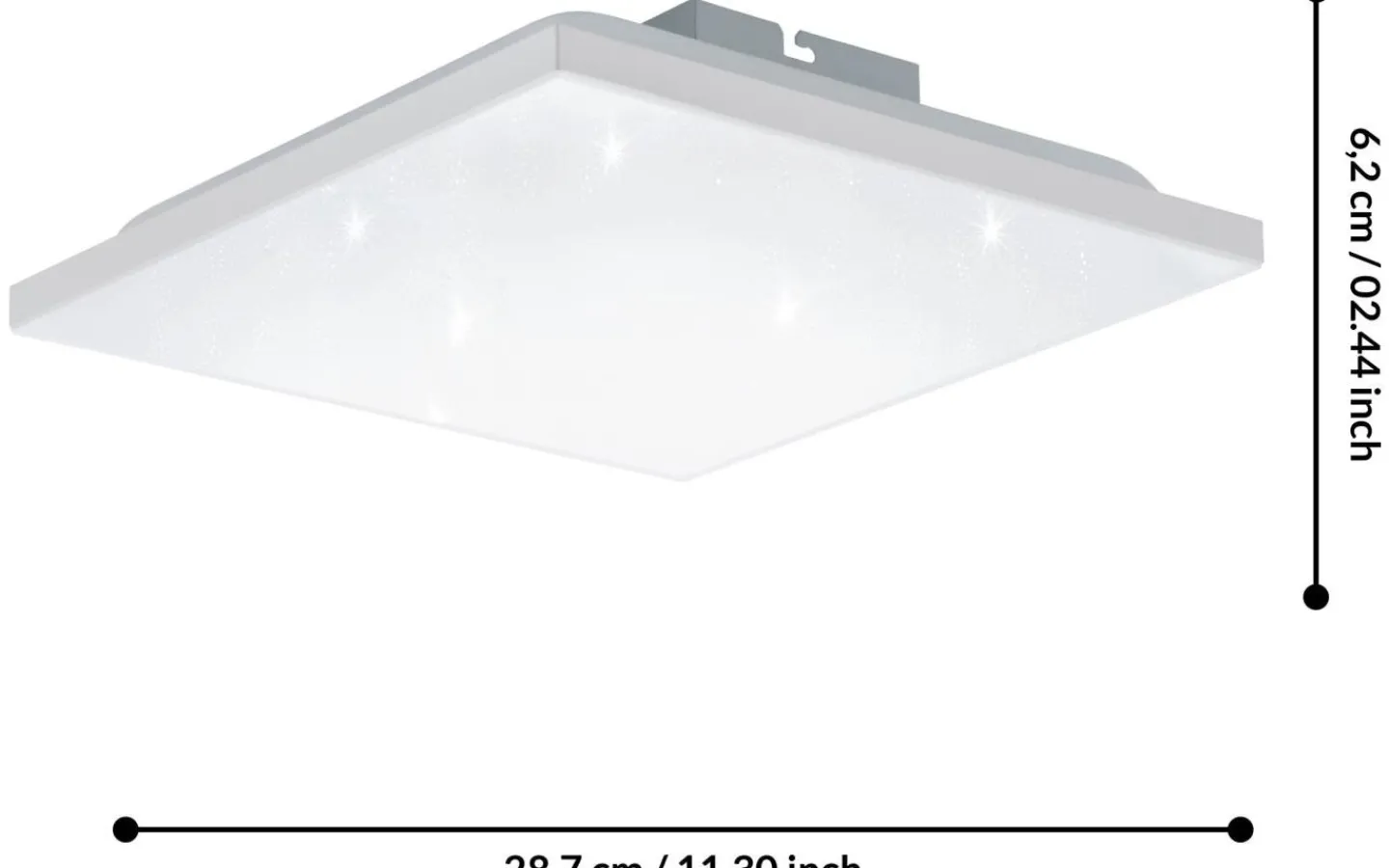 Plafonder < Eglo Calemar-S Plafond 29cm LED 4000K 8,5W Vit