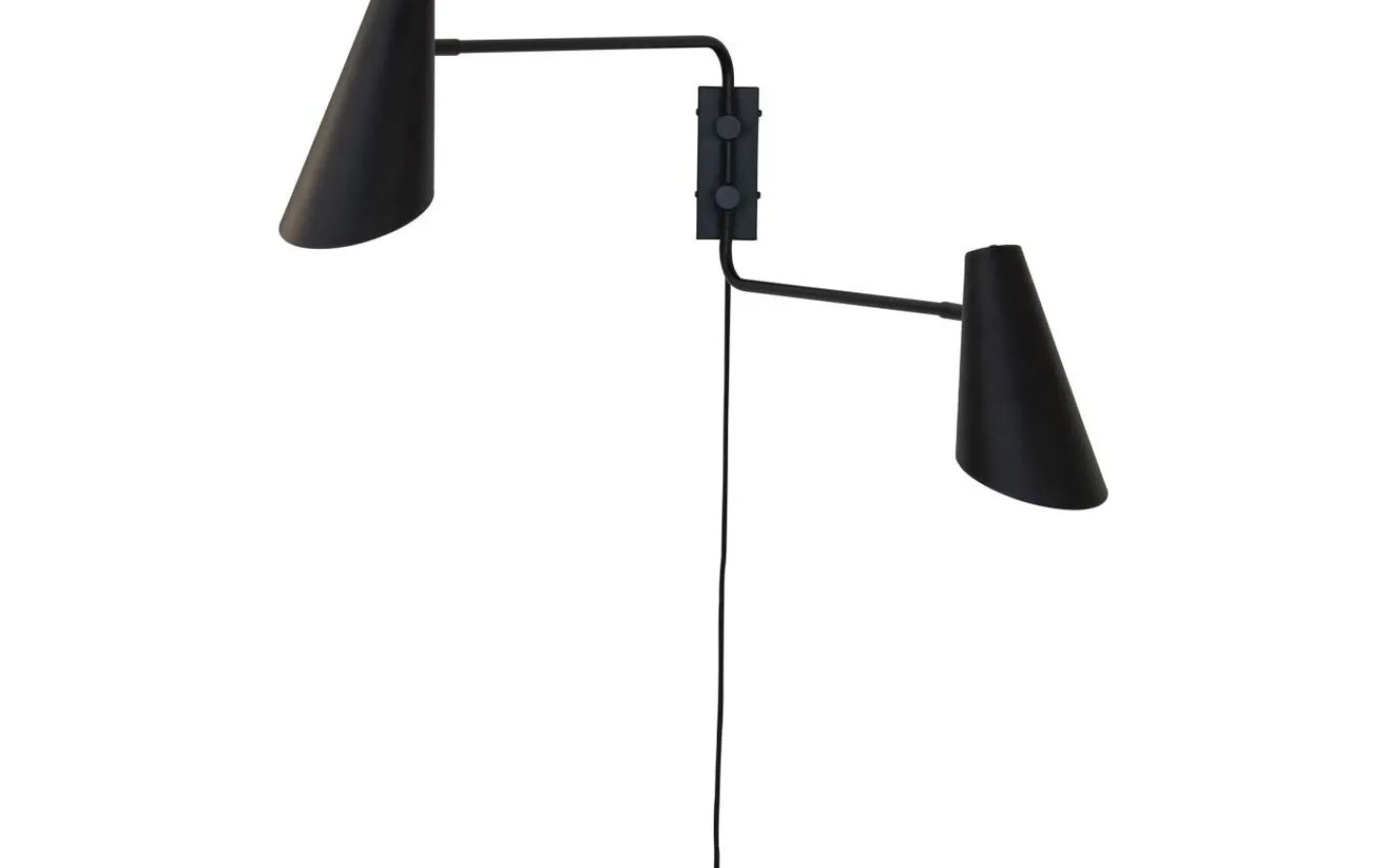 Läslampor < Dyberg Larsen Cale Vägglampa Svart med 2 Stavar