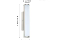Badrumslampor Vägg < Eglo Calnova Vägglampa 35cm LED 4000K 7W Nickel IP44