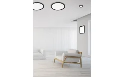 Badrumslampor Tak-Reality Camillus Plafond LED 40x40cm mattsvart IP44