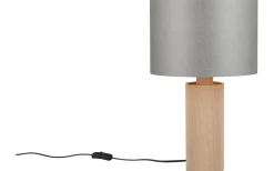 Bordslampor-Trio Lighting Canio Bordslampa 48cm E27 trä/grå