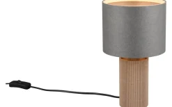 Bordslampor < Trio Lighting Canio Bordslampa 27cm E27 trä/grå