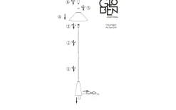 Golvlampor < Globen Lighting Cannes Golvlampa 140cm Vit
