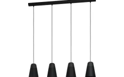 Kök & Matplats|Avlånga Taklampor < Eglo Canterras Taklampa 98cm 4L Svart