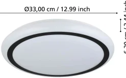 Plafonder < Eglo Capasso Plafond 34cm LED 3000K 14,6W Vit