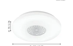 Plafonder-Eglo Capasso Plafond 40cm LED 3000K 20W Vit