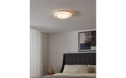 Plafonder-Eglo Capasso Plafond 34cm LED 3000K 18W Vit/Krom
