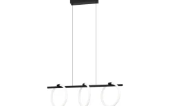 Avlånga Taklampor < Eglo Caranacoa Taklampa 78cm LED 3000K 3x9W Svart
