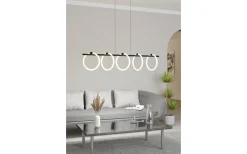 Avlånga Taklampor-Eglo Caranacoa Taklampa 117cm LED 3000K 5x7W Svart