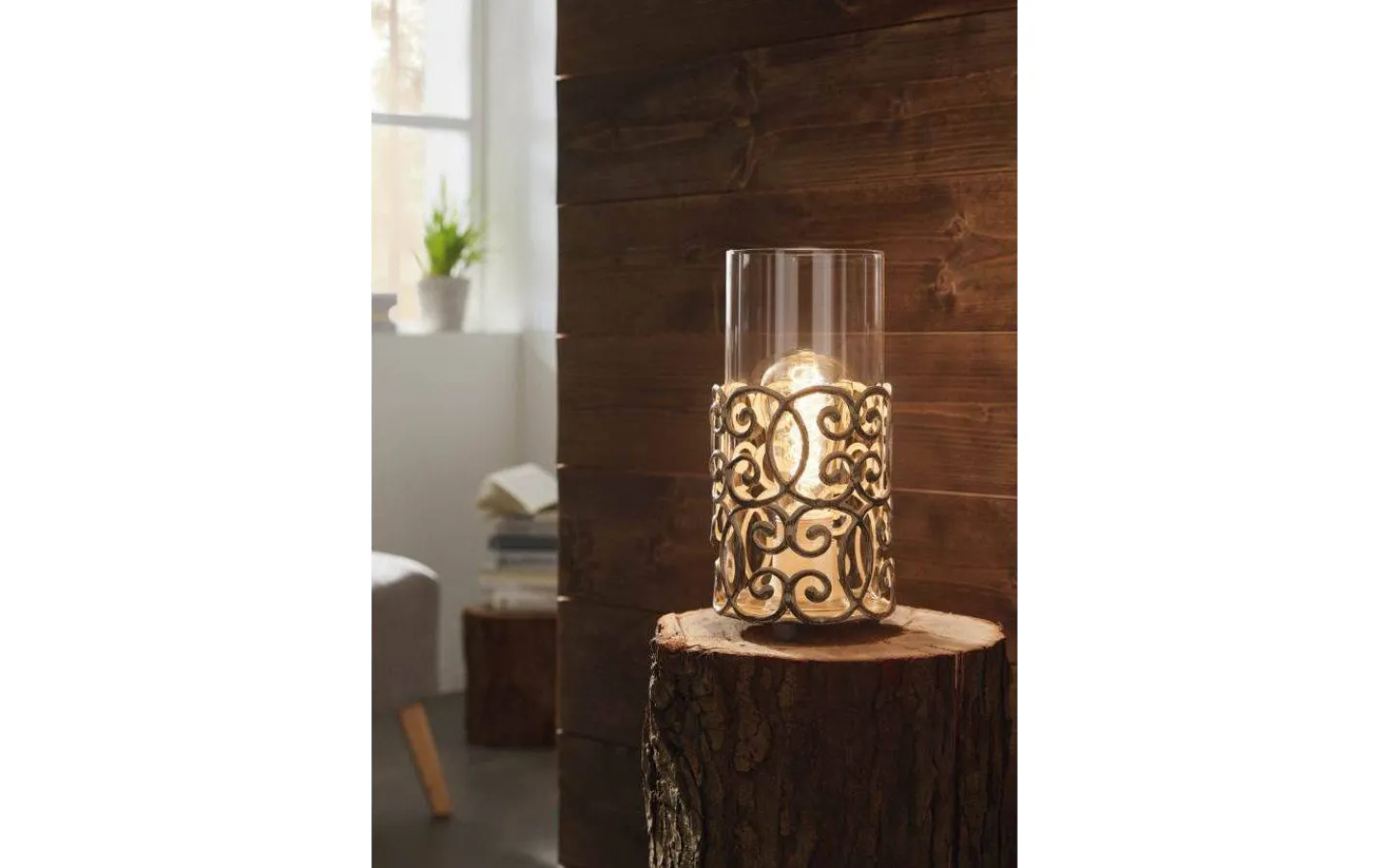 Bordslampor < Eglo Cardigan Bordslampa 27cm Brun
