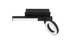 Takspot Med 1 Lampa < Eglo Cardillio 2 Takspotlight 23cm LED 3000K 3,2W + 2,2W Svart