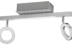 Avlånga Takspotlights|Takspot Med 2 Lampor-Eglo Cardillio Takspotlight 39cm LED 3000K 2x3,2W + 3,3W Krom