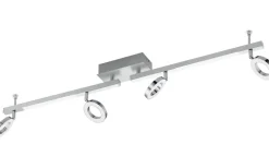Avlånga Takspotlights|Takspot Med Minst 4 Lampor-Eglo Cardillio Takspotlight 9cm LED 3000K 4x3,2W + 2x3,3W Krom