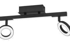 Avlånga Takspotlights|Takspot Med 2 Lampor-Eglo Cardillio 2 Takspotlight 39cm LED 3000K 2x3,2W + 3,3W Svart