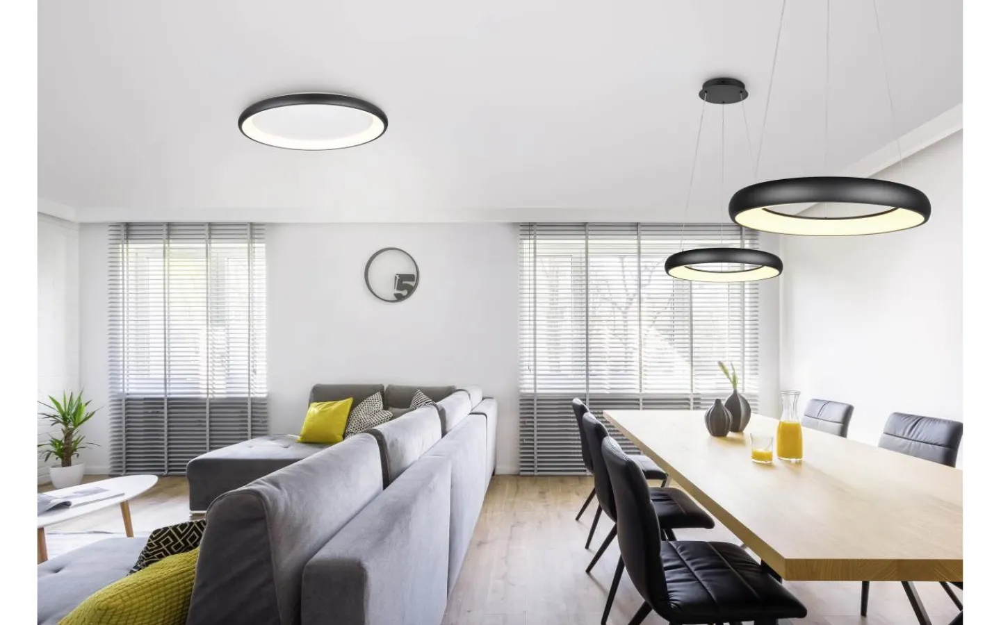 Plafonder < Trio Lighting Cardona Plafond LED 75cm mattsvart