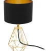 Bordslampor < Eglo Carlton Bordslampa 31cm Mässing/Svart