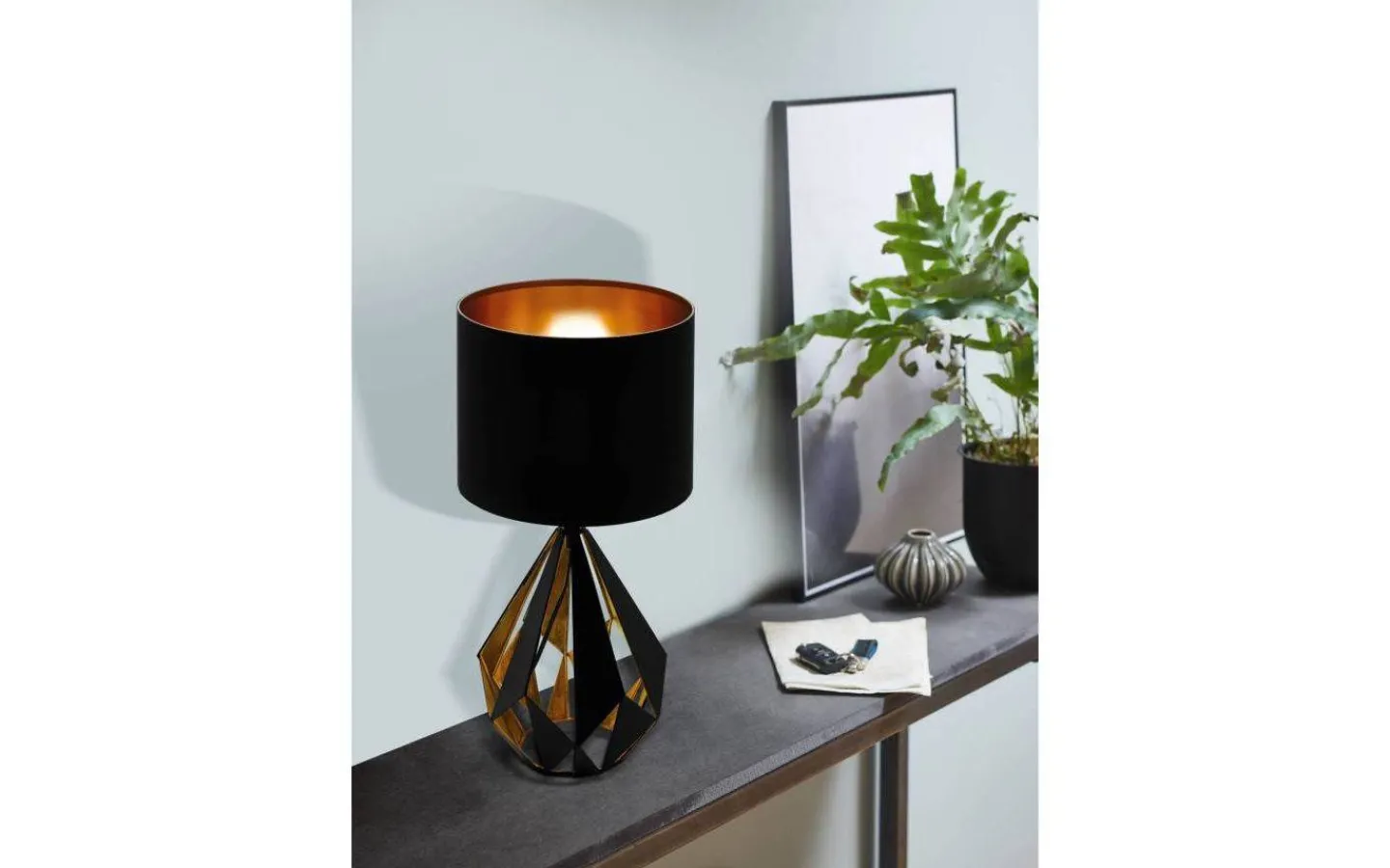 Bordslampor < Eglo Carlton Bordslampa 51cm Svart/Koppar
