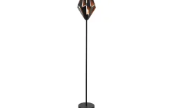Golvlampor-Eglo Carlton Golvlampa 153cm Svart/Koppar