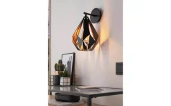 Lampetter-Eglo Carlton Vägglampa 33cm Svart/Koppar