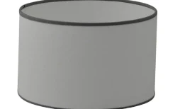 Cylinder Lampskärmar-Hallbergs Carolin Cylinder Lampskärm Hög Ø25cm Vit, Grått Band
