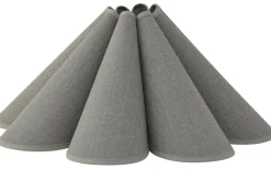 Enfärgade Runda Lampskärmar-Hallbergs Carolin Lampskärm Ø42cm Natur