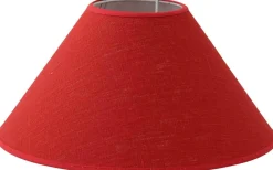 Enfärgade Runda Lampskärmar-Hallbergs Carolin Lampskärm Ø20cm Röd