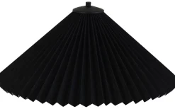 Plisserade Lampskärmar-Hallbergs Carolin Lampskärm Ø50cm Svart