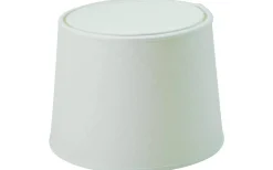 Enfärgade Runda Lampskärmar-Hallbergs Carolin Lampskärm med Lock Ø17cm Vit