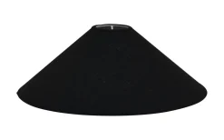 Enfärgade Runda Lampskärmar-Hallbergs Carolin Låg Lampskärm Ø35cm Svart