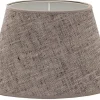 Ovala Lampskärmar-Hallbergs Carolin Oval Lampskärm 20cm Svartmelerad