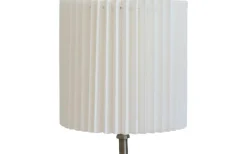 Plisserade Lampskärmar|Cylinder Lampskärmar-Hallbergs Carolin Plisserad Cylinder Lampskärm Hög Ø26cm Vit