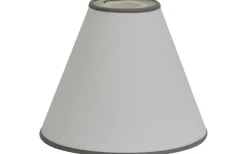 Toppringsskärmar-Hallbergs Carolin Toppringskärm Ø22cm Vit, Grått Band