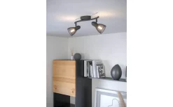 Avlånga Takspotlights|Takspot Med 2 Lampor < Eglo Carovigna Takspotlight 37cm Svart