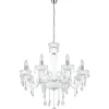 Kristallkronor < Eglo Carpento Kristallkrona 8-Arm 70cm Vit